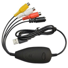 (As show, One size) Video Grabber VHS Analog Digital Version 2022 - Windows 11+ New Software - USB 2.0 Capture VHS Converter - Convert Old Video Tapes to Digital Mpeg For