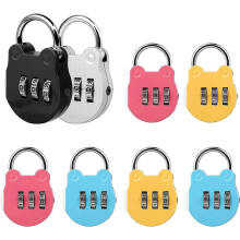 (As show, One size) 8PCS Suitcase Padlock, Airplane Suitcase Padlock, 3 Digit Code Padlock, Small Suitcase Padlock, Luggage Code Padlock for Travel Baggage Suitcase Bag L