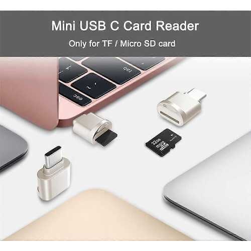 (As show, One size) SD Card Reader, USB C Micro SD Card Reader, TF Memory Card Reader Adapter, Compatible with MacBook, USB-C Phone and More 2