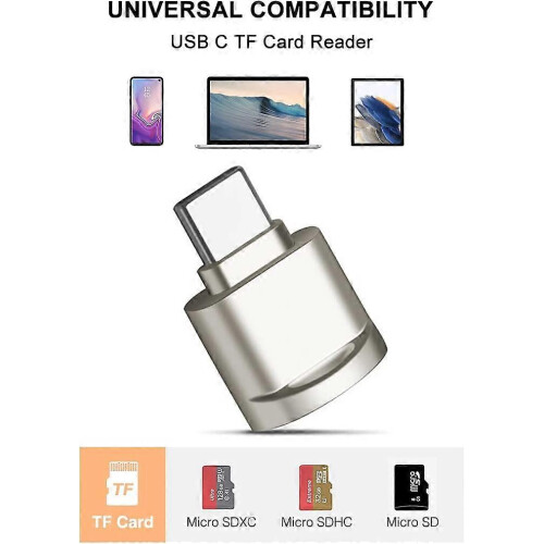 (As show, One size) SD Card Reader, USB C Micro SD Card Reader, TF Memory Card Reader Adapter, Compatible with MacBook, USB-C Phone and More 1