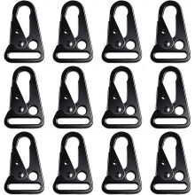 (As show, One size) 12 Pieces Tactical Carabiner Hook 49 x 25mm Zinc Alloy Multi-Function Olecranon Buckle Used for Keychain or Accessories Mountaineering Hiking Camping