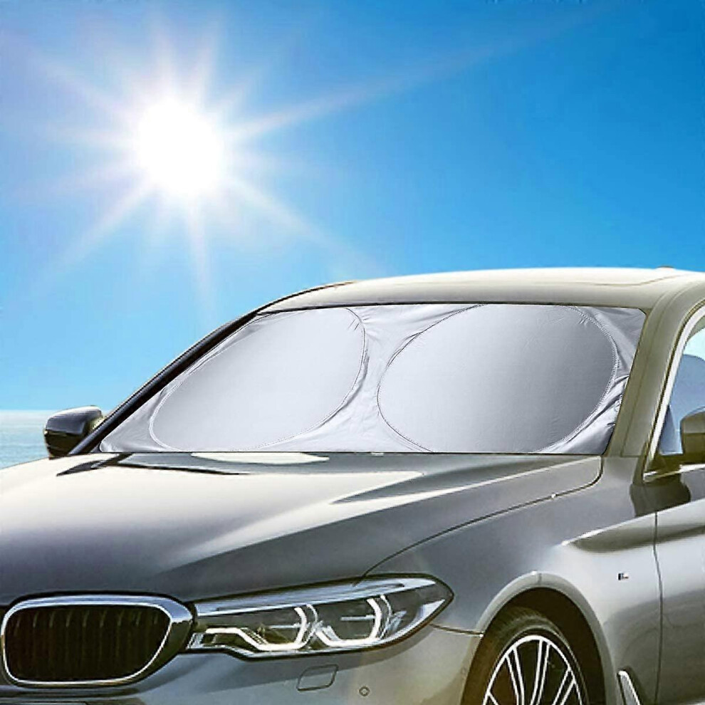 (As Show, One Size) Sun Shade, Car Sun Shade, Car Sun Shade Windshield Cover, Interior Sun Visors The Foldable Sunshade For Car Anti Uv And Heat - 150 4704245205485