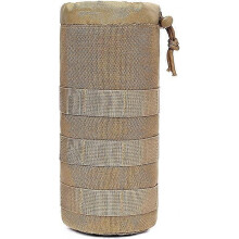 (As show, One size) Tactical Molle Water Bottle Bag Pouch Travel Holder Outdoor Hydration Sport Bag for Camping Hiking Fishing BagsMud Color
