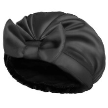 (As show, One size) Reusable Shower Cap, Waterproof Double Layer Bowknot Waterproof Shower Cap Elastic Bath Cap Dry Hair Quickly For Girl Women Home Salon Spa Bathing