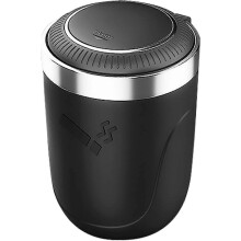 (As show, One size) Car Ashtray, LED Portable Stainless Steel Ashtray with Lid Smokeless Car Ashtray Cigar Ashtray for Car, Home, Office and Travel