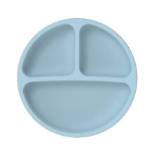 (As show, One size) Silicone Plates with Suction Cup for Baby- Pack of 1- Tableware Set Table Non-Slip Unbreakable Divided Plates- Dishwasher and Microwave Safe