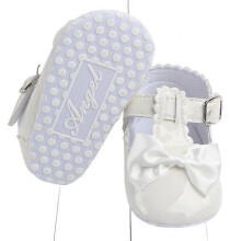 (As show, One size) 13cm)Baby Girl First Step Ballerina Bowknot Shoe with Soft Non-slip Sole