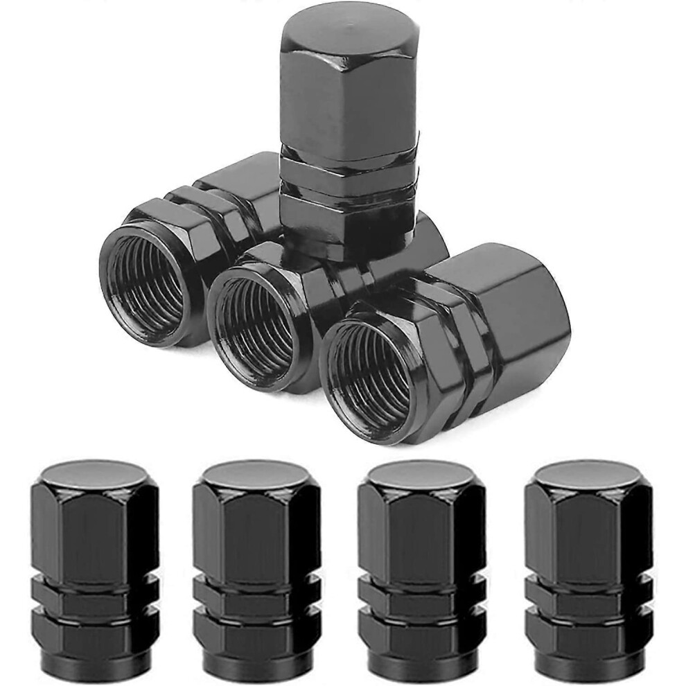 (As Show, One Size) 8 Pieces Aluminum Auto Valve Stem Caps - Tire Valve Stem Caps - Auto Valve Stem Caps With Gasket - For Cars, Suvs, Bikes, Trucks, 4704245281830