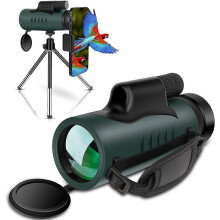 (As show, One size) Concept Binocular Monocular 12X50 HD Waterproof Prism Green Coating Telescope for Bird Watching, Hunting, Hiking, Concert