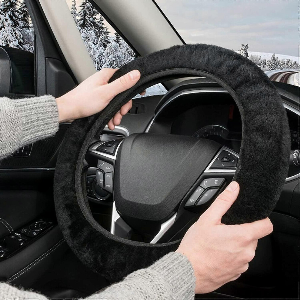 (As Show, One Size) Plush Steering Wheel Cover, Winter Steering Wheel Cover Car Steering Wheel Cover,Steering Wheel Cover Set,Car Steering Wheel Cover 4704245241292