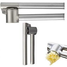 (As show, One size) Kitchen garlic press, garlic press, stainless steel garlic press, garlic press, garlic chopper, ginger press, garlic press, rust-proof removable inser