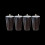 4pcs Cone Shape Eucalyptus Solid Wood Furniture Sofa Legs Black 4*6*10cm 8