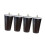 4pcs Cone Shape Eucalyptus Solid Wood Furniture Sofa Legs Black 4*6*10cm 1