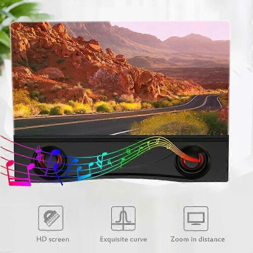 F12 UK 3D Mobile Phone Screen Magnifier Bluetooth Stereo Speaker HD Video Amplifier 2
