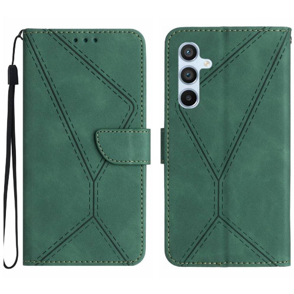 (Green) Case For Samsung Galaxy S25 Fe Soft Pu Leather Leather Wallet High Quality Tpu Stitching Embossed Green 764563637355