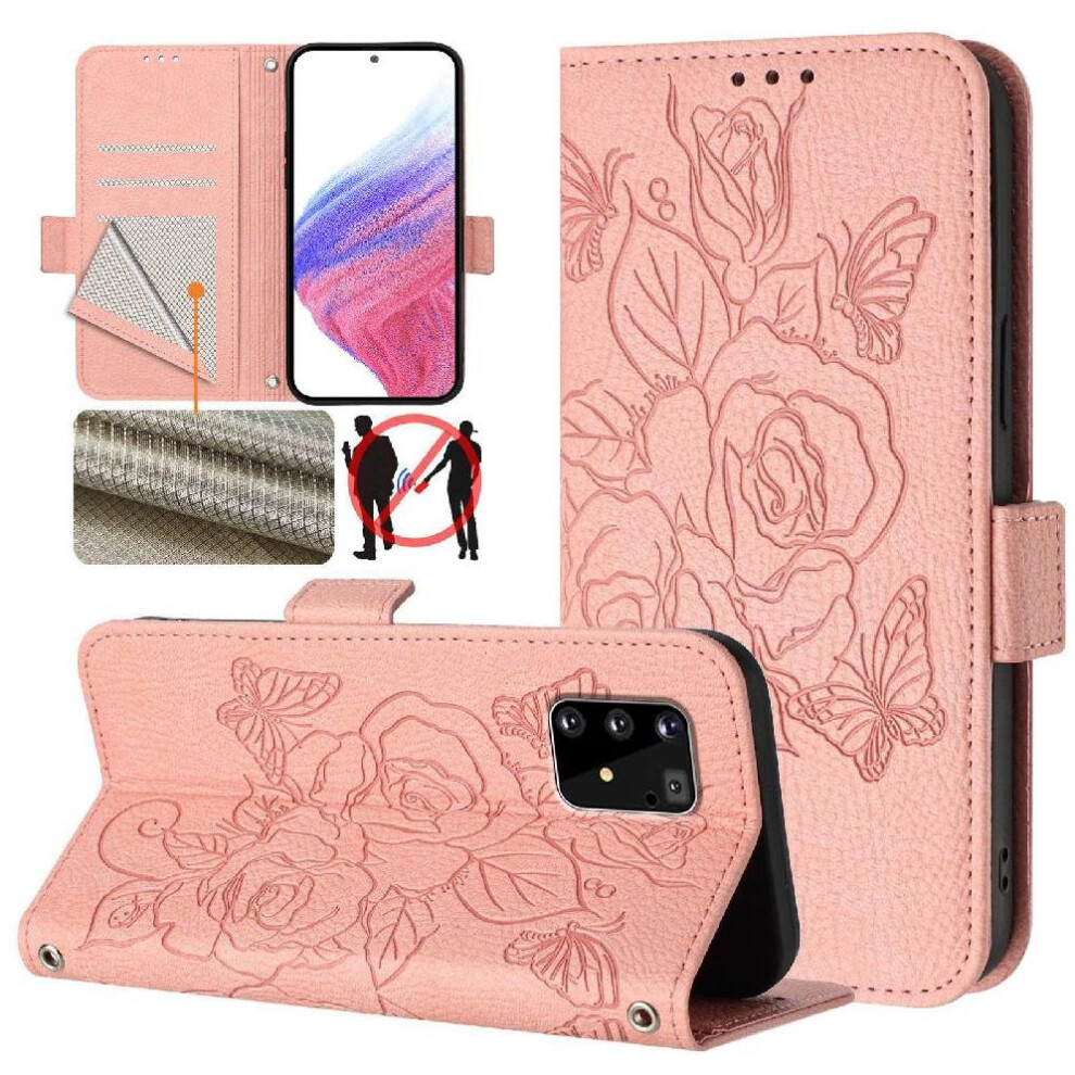 (Pink) Case For Samsung Galaxy S10 Lite With Credit Card Slot Magnetic Wallet Pu Leather Pink 764563638864
