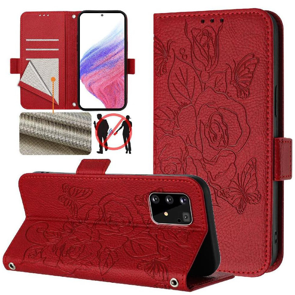 (Red) Case For Samsung Galaxy S10 Lite With Credit Card Slot Magnetic Wallet Pu Leather Red 764563638840