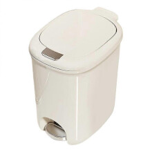 Kitchen Trash Can Household Garbage Container Lidded Simple Design Bedroom Beige 33.00X30.00X22.00CM Reusable 1Pack