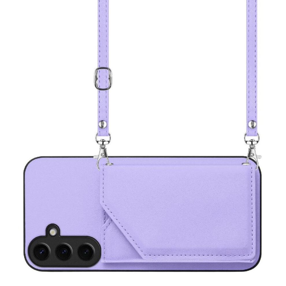 Photos - Case Compatible for Samsung Galaxy S24 Unique High Quality Accurate Incision Kickstand Function(Light Violet)