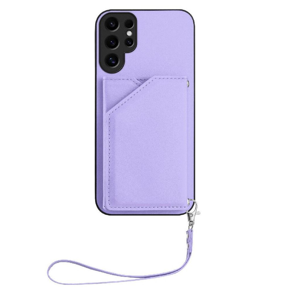 Photos - Case Compatible for Samsung Galaxy S24 Ultra Accurate Incision Kickstand Function High Quality Unique(Light Violet)