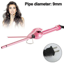 Slim And Light Thin Barrel Curling Iron, 9Mm Professional Hair Styler with Fast Heating And Adjustable Temperature Control for Effortless Voluminous