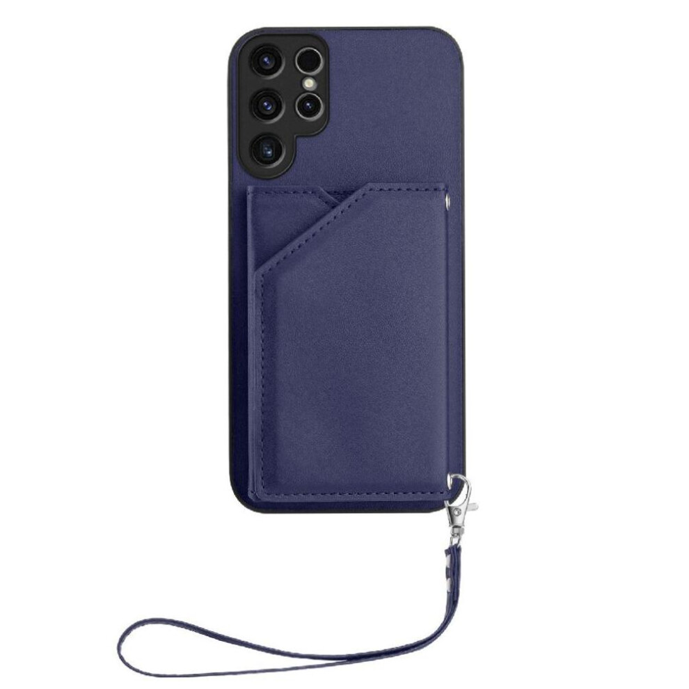 Photos - Case  Compatible  for Samsung Galaxy S22 Ultra Unique High Quality Kickstand Function Accurate Incision(Blue)