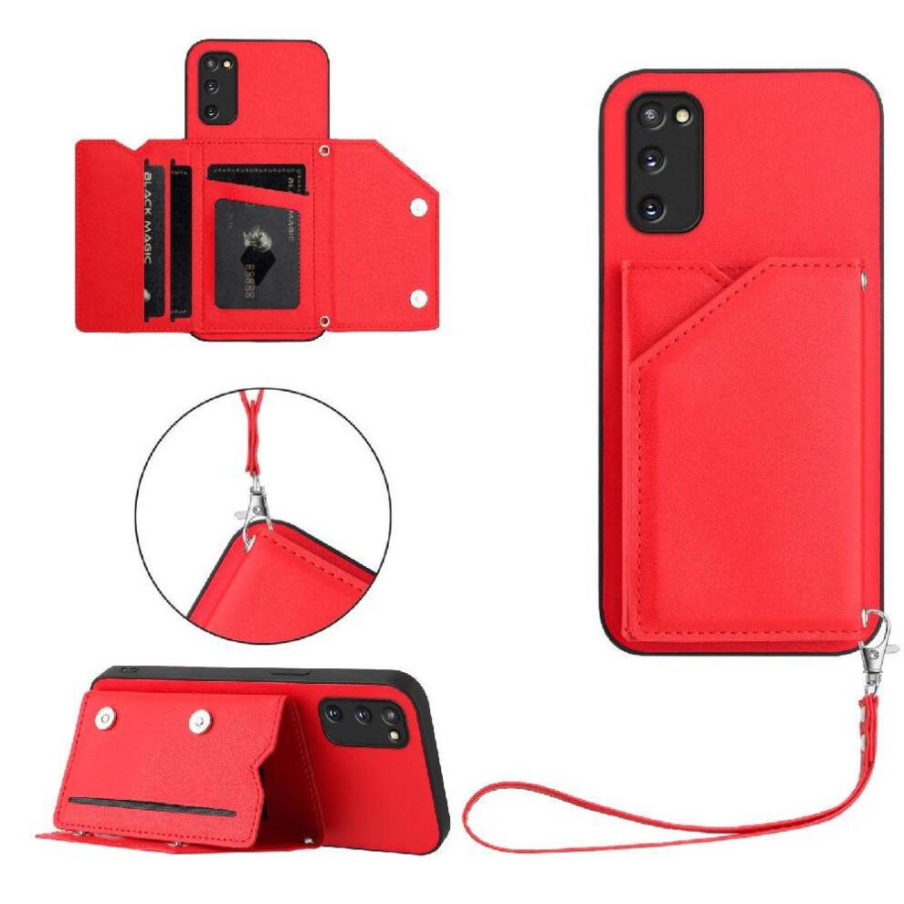 (Red) Compatible Case For Samsung Galaxy S20 Fe Accurate Incision Kickstand Function Unique High Quality Red 764563640966
