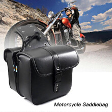(Black) Large Capacity Motorcycle Bags Saddlebag Tool Pouch Pu For Honda/yamaha/suzuki - Black/brown