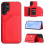(Red) Compatible Case for Samsung Galaxy S23 Ultra High Quality Kickstand Function Unique Accurate Incision 1