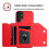 (Red) Compatible Case for Samsung Galaxy S23 Ultra High Quality Kickstand Function Unique Accurate Incision 3