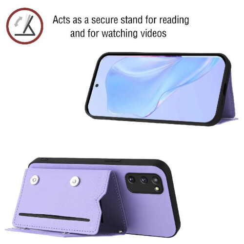 (Light Violet) Compatible Case for Samsung Galaxy S20 Fe Accurate Incision Kickstand Function High Quality Unique 1