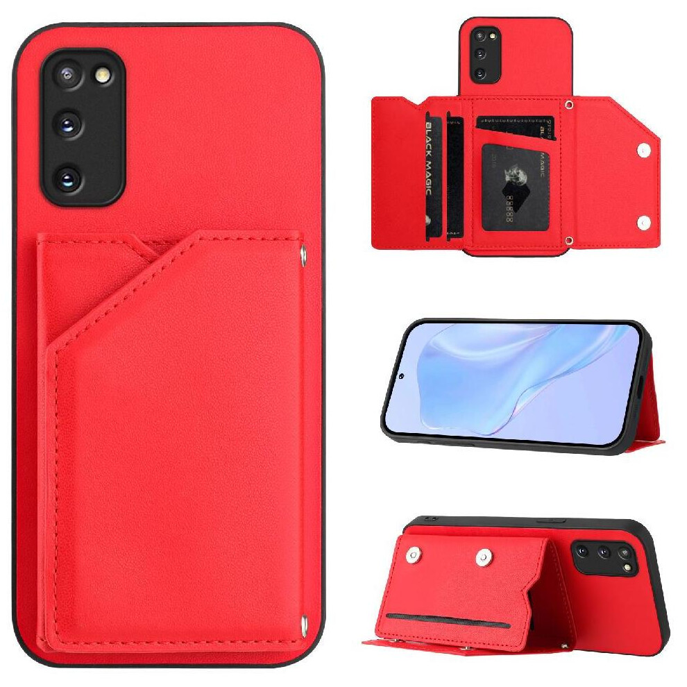 (Red) Compatible Case For Samsung Galaxy S20 Fe Accurate Incision Kickstand Function High Quality Unique Red 764563642298