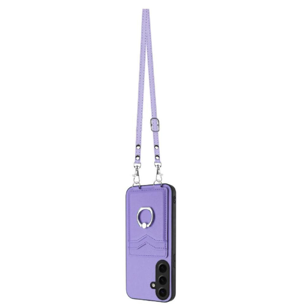 Photos - Case Compatible for Samsung Galaxy S24 Plus Accurate Incision Unique High Quality Kickstand Function(Purple)