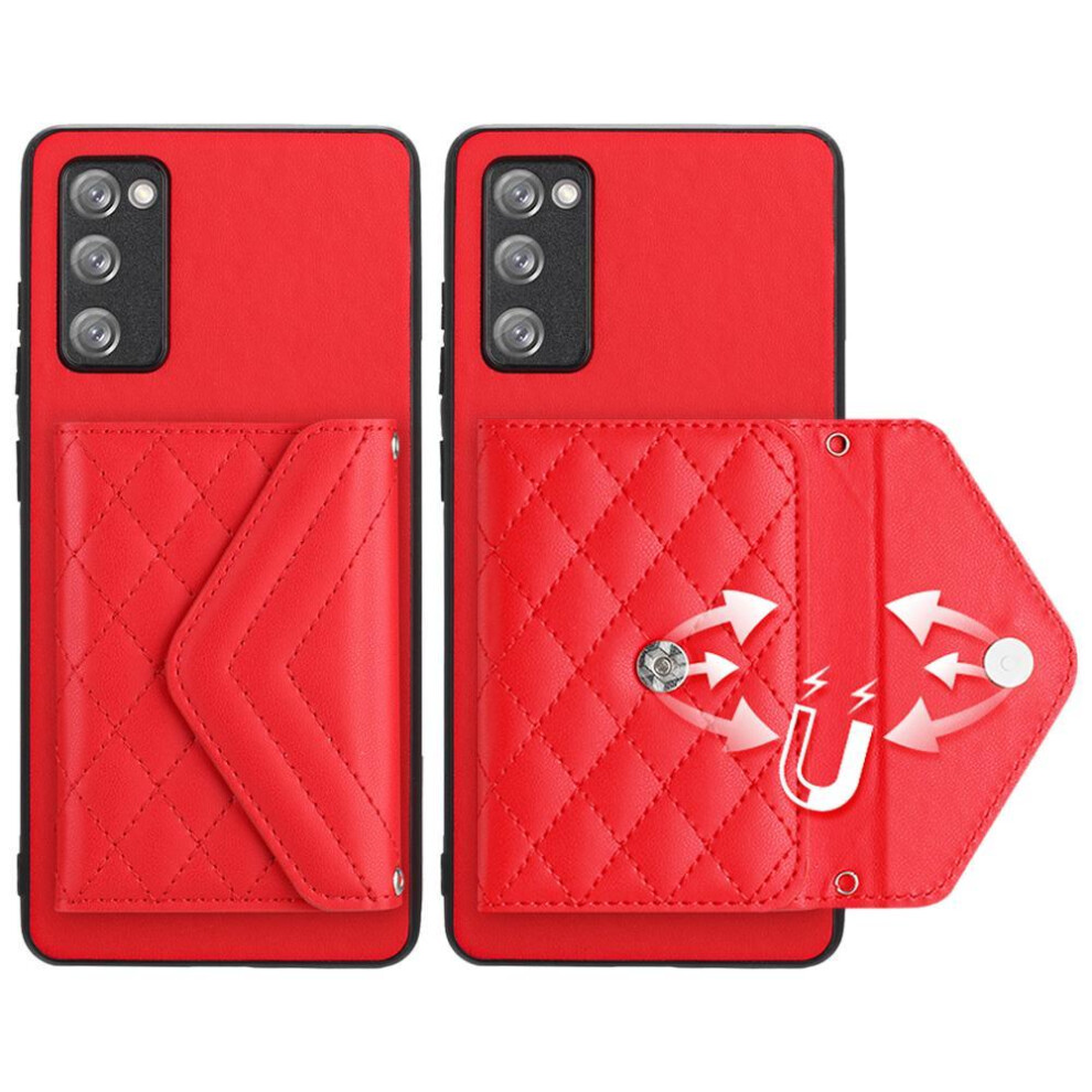 (Red) Compatible Case For Samsung Galaxy S20 Fe Accurate Incision High Quality Unique Kickstand Function Red 764563645107