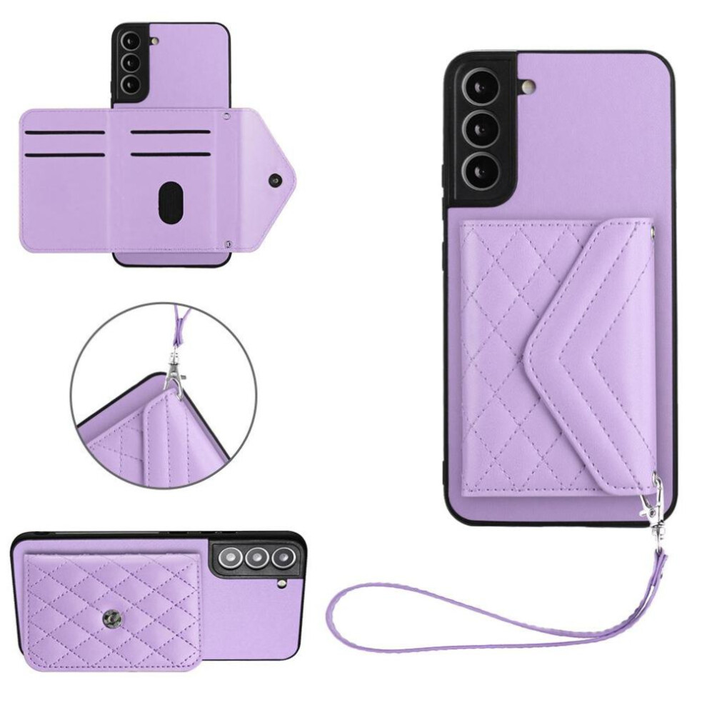 Photos - Case   Compatible with Samsung Galaxy S21 Fe Accurate Incision High Quality Unique Kickstand Function(Purple)