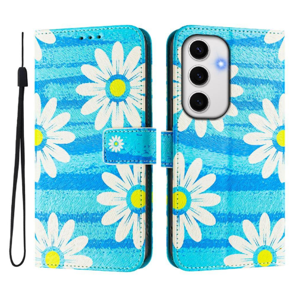 (C3 ) Case For Samsung Galaxy S24 5G Pattern Magnetic Closure Flip Leather Wallet Wrist Strap 764563647231