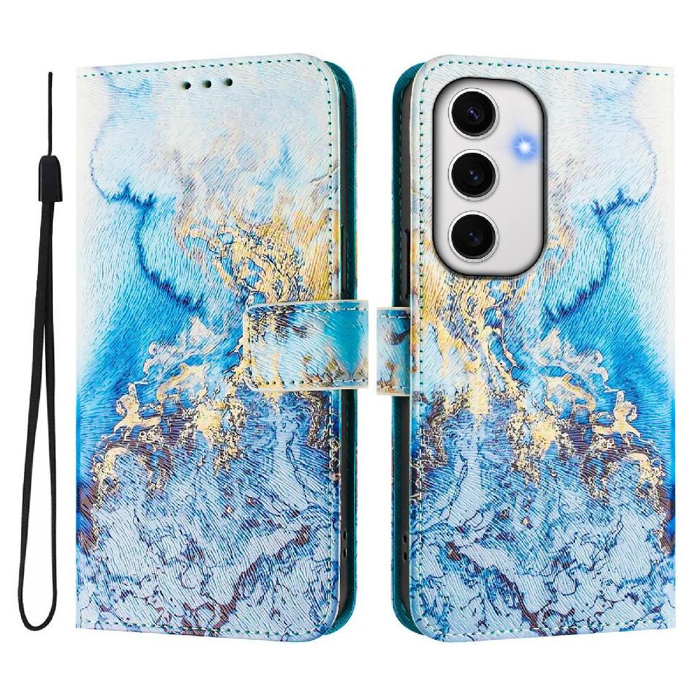 (C1 ) Case For Samsung Galaxy S24 5G Pattern Magnetic Closure Flip Leather Wallet Wrist Strap 764563647217