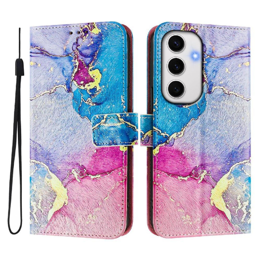 (C2) Case For Samsung Galaxy S24 5G Pattern Magnetic Closure Flip Leather Wallet Wrist Strap 764563647224
