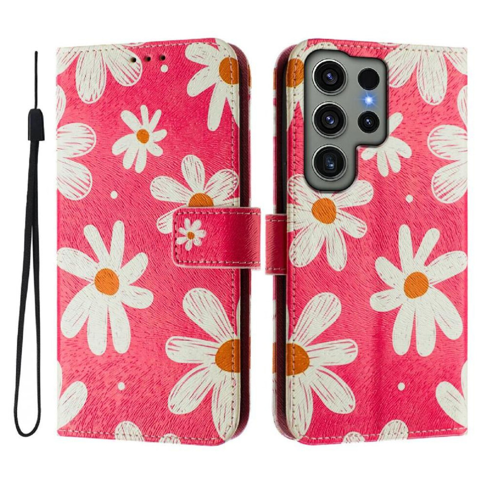 (Ohter) Case For Samsung Galaxy S23 Ultra Flip Leather Wallet Wrist Strap Pattern Magnetic Closure 764563647361