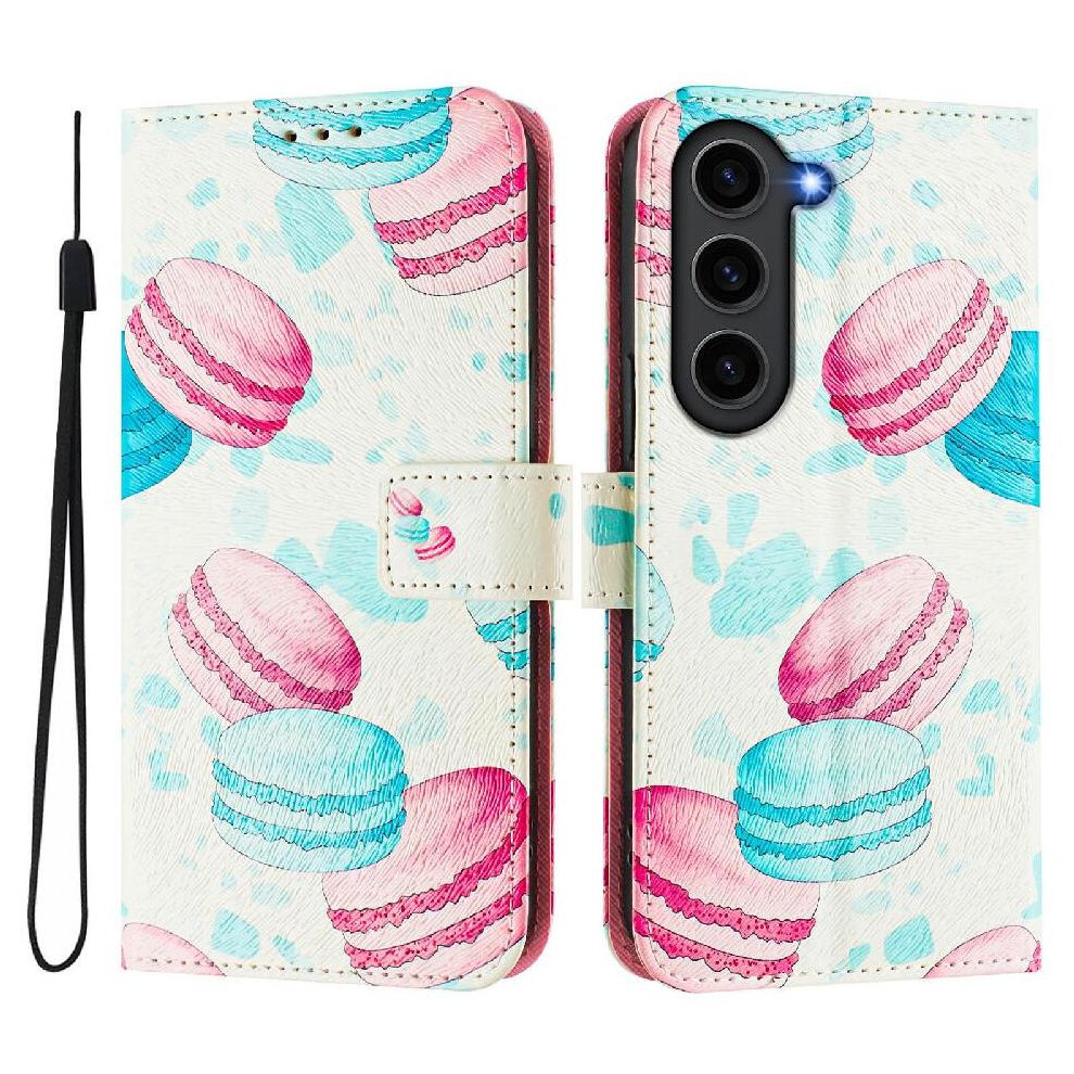 (C5 ) Case For Samsung Galaxy S23 Fe Pattern Magnetic Closure Wrist Strap Flip Leather Wallet 764563647491