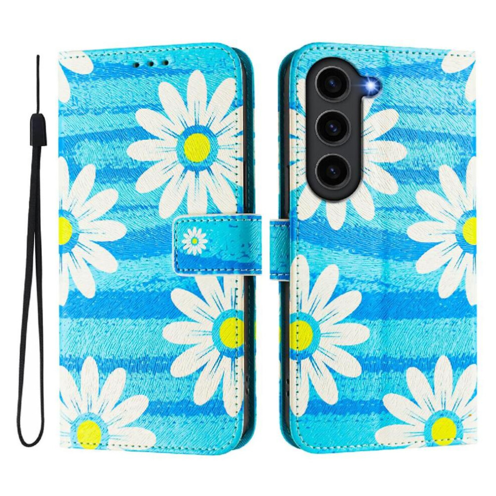 (C3 ) Case For Samsung Galaxy S23 Fe Pattern Magnetic Closure Wrist Strap Flip Leather Wallet 764563647477
