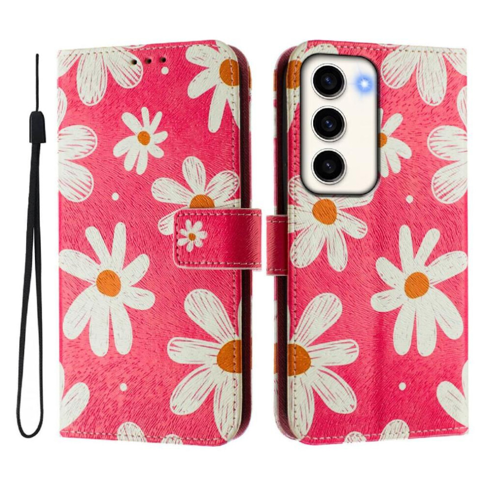 (Ohter) Case For Samsung Galaxy S23 Wrist Strap Pattern Magnetic Closure Flip Leather Wallet 764563647545