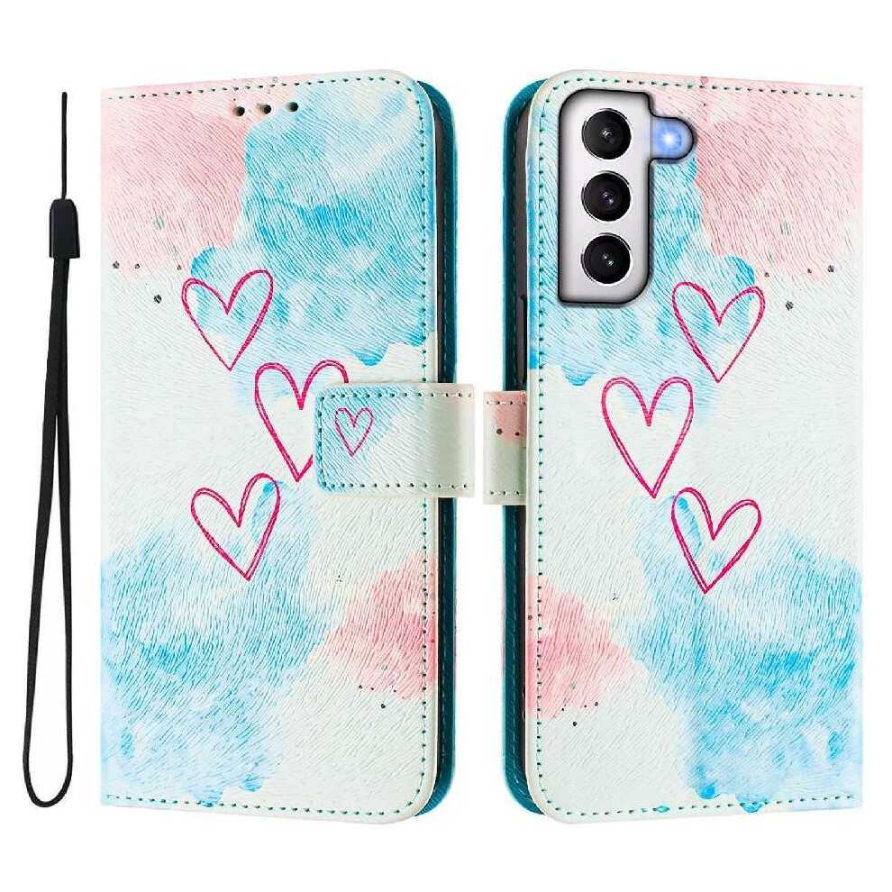 (C6) Case For Samsung Galaxy S21 Plus Wrist Strap Pattern Magnetic Closure Flip Leather Wallet 764563647866