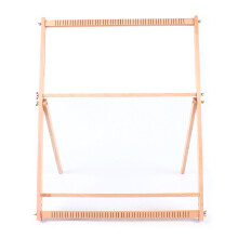 Weaving Loom Frame,Wooden Weaving Machine W/ 3 Adjustable Gears