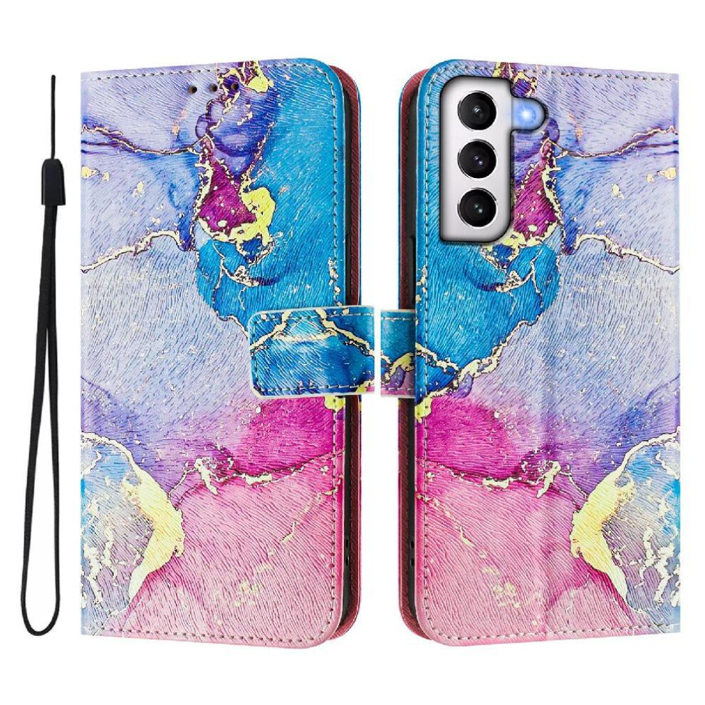 (C2) Case For Samsung Galaxy S21 Fe Pattern Magnetic Closure Flip Leather Wallet Wrist Strap 764563647880