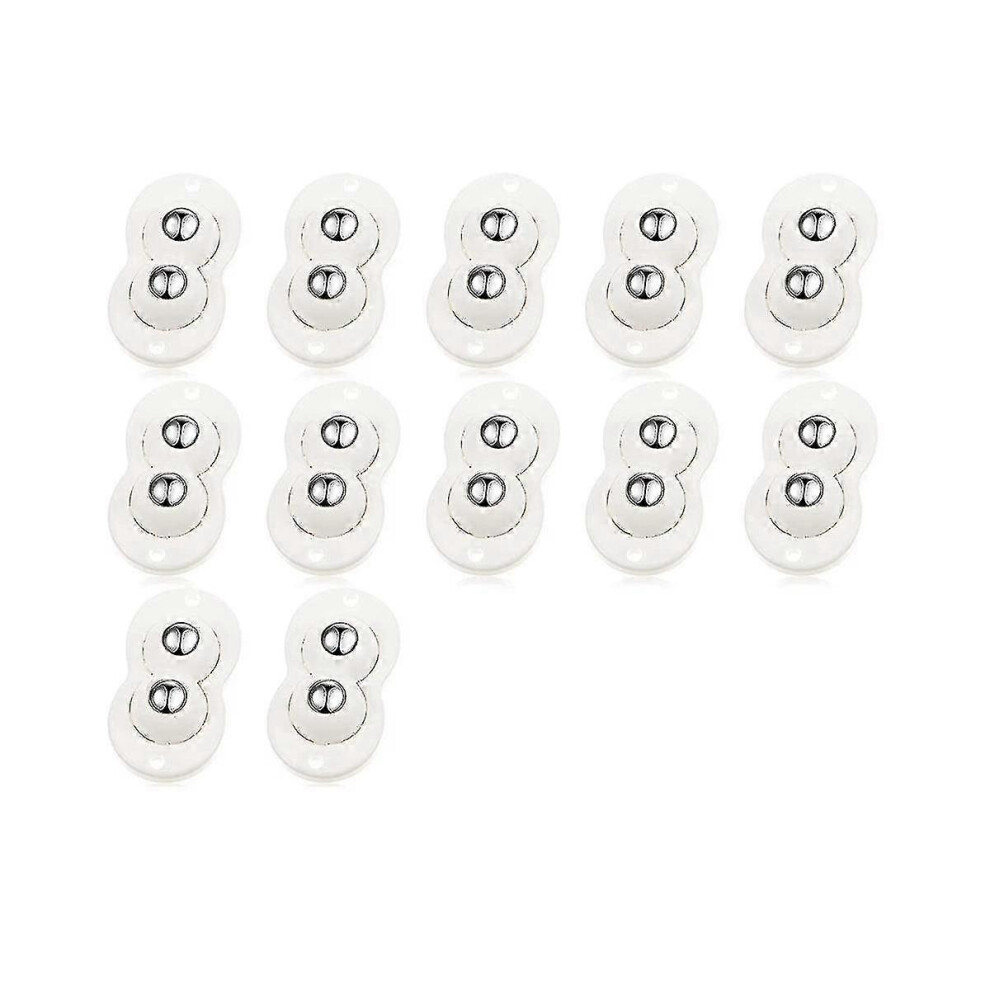 (As Show, One Size) 12Pcs Mini Self Adhesive Swivel Caster Wheels Casters Double Bead Universal Wheel For Furniture Box 5022564521970