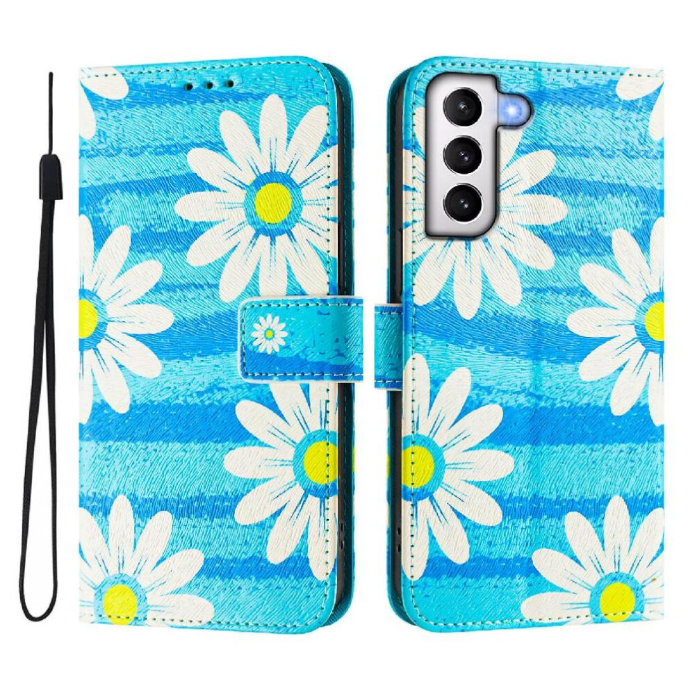 (C3 ) Case For Samsung Galaxy S21 Flip Leather Wallet Pattern Magnetic Closure Wrist Strap 764563647958