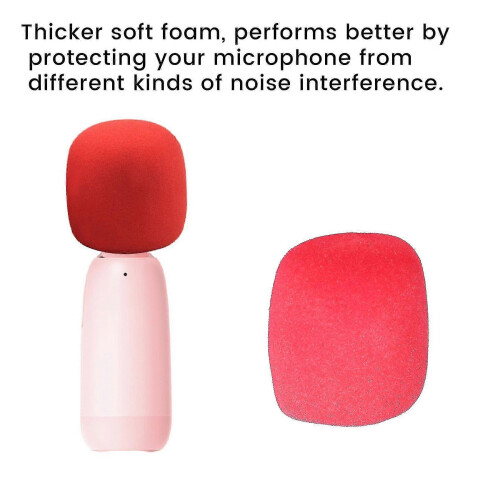 (As show, One size) 50 Pack Handheld Stage Microphone Windscreen Foam Cover For Karaoke Dj Stage Performance 2