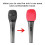 (As show, One size) 50 Pack Handheld Stage Microphone Windscreen Foam Cover For Karaoke Dj Stage Performance 2