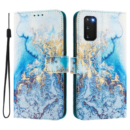 (C1 ) Case for Samsung Galaxy S20 Fe Pattern Magnetic Closure Wrist Strap Flip Leather Wallet